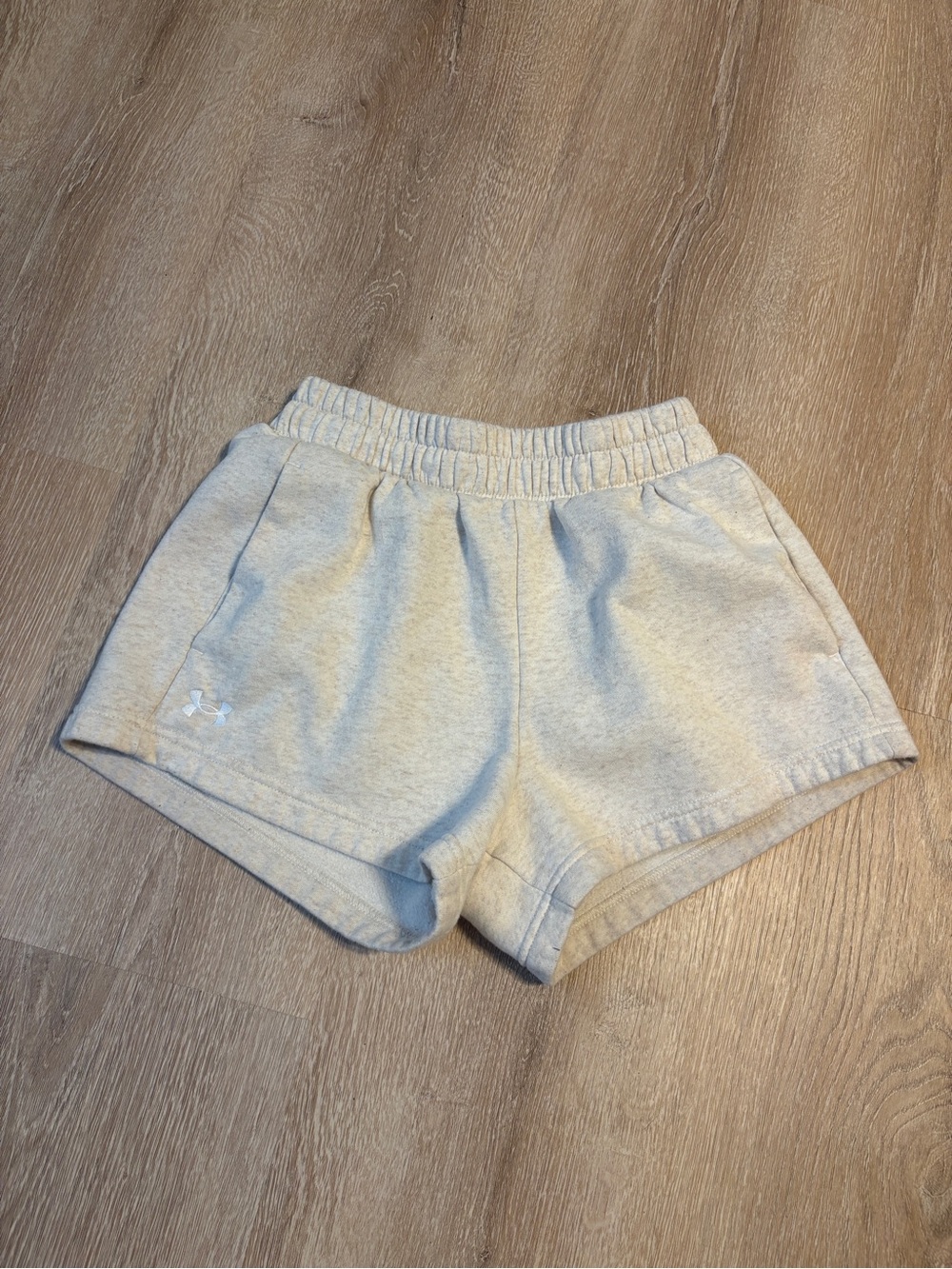 Under Armour Women's Light Cream Athletic Lounge Shorts